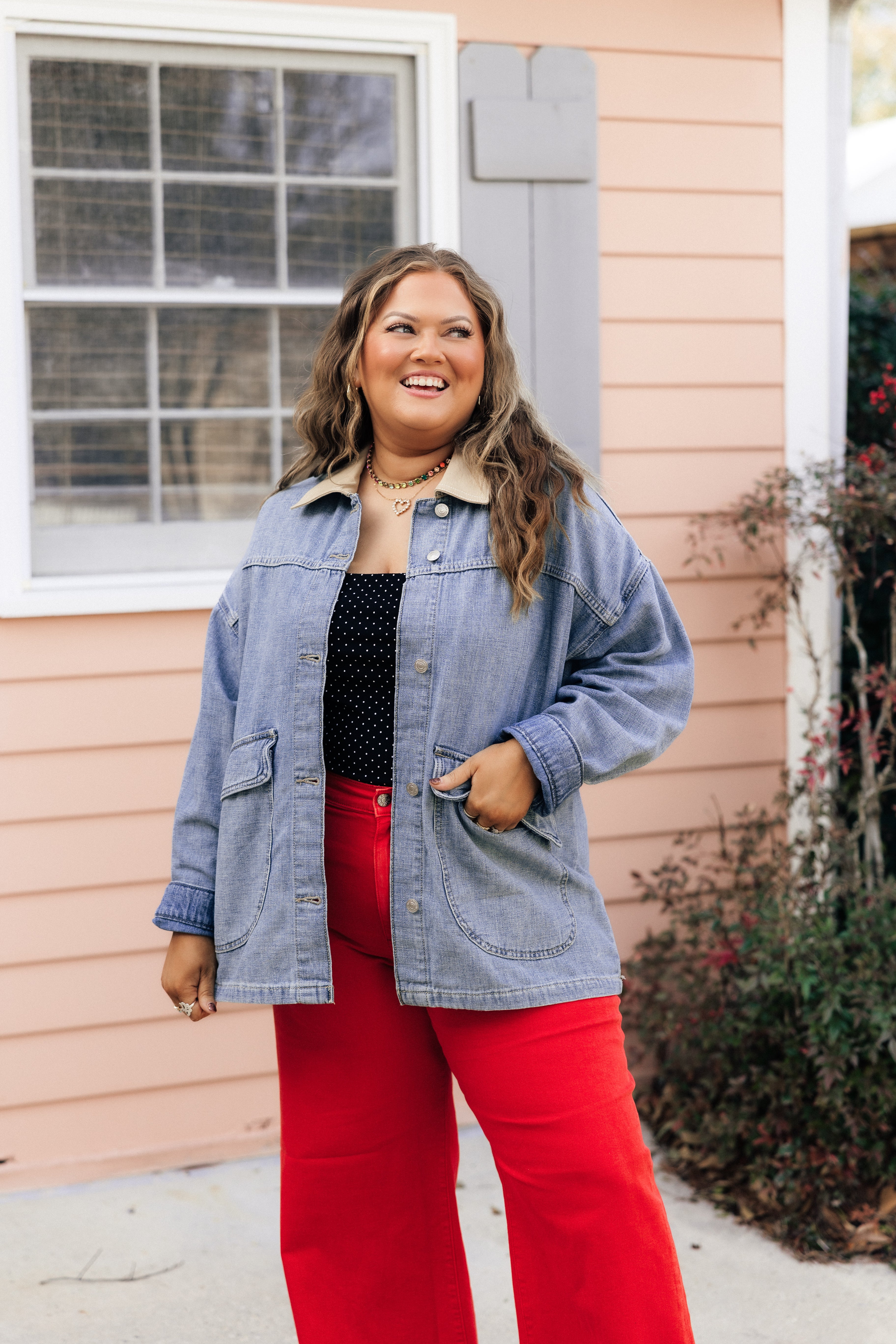 Free People Berry Blue Lemon Denim Jacket | Fly Boutique