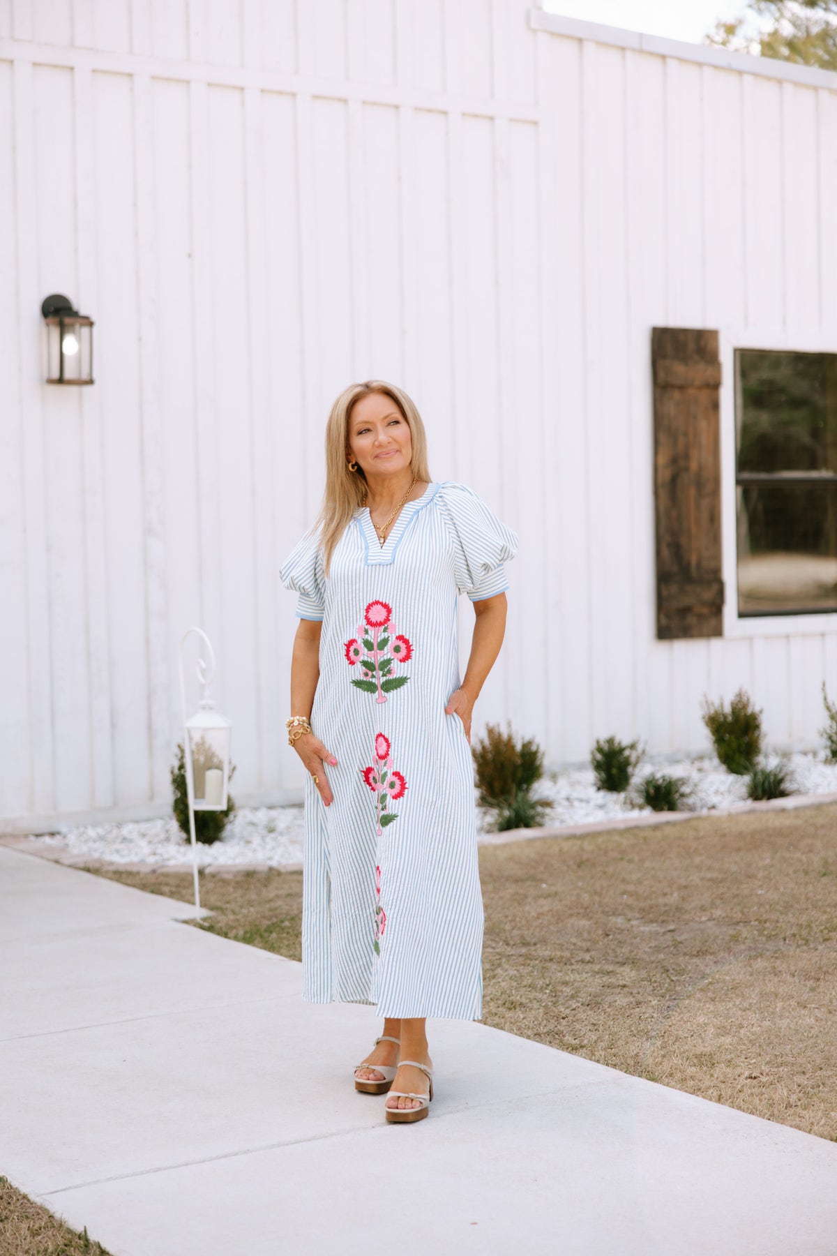 lace embroidered dress Mina Dress