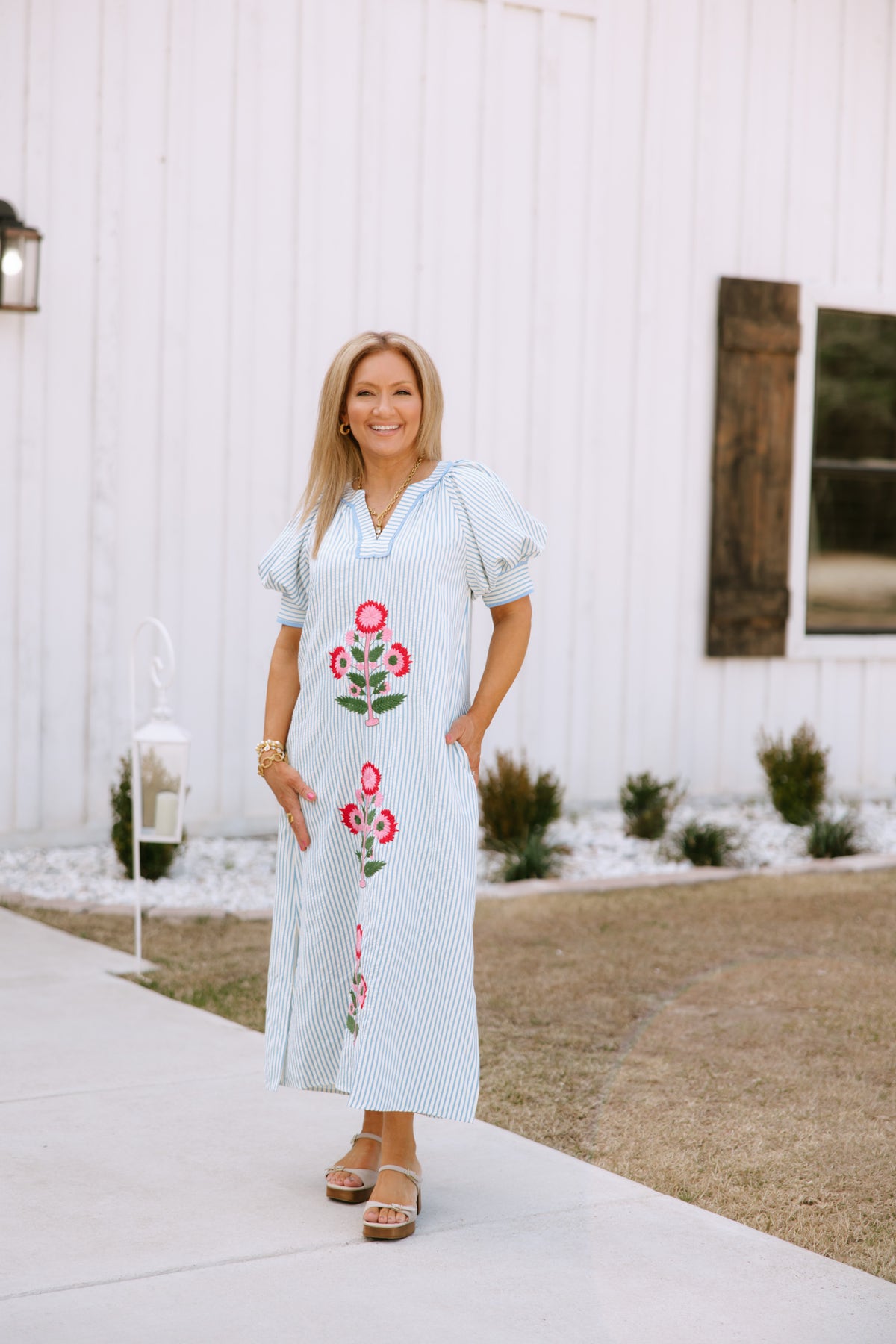 princess polly baby blue dress Blue Suit Brown Shoes
