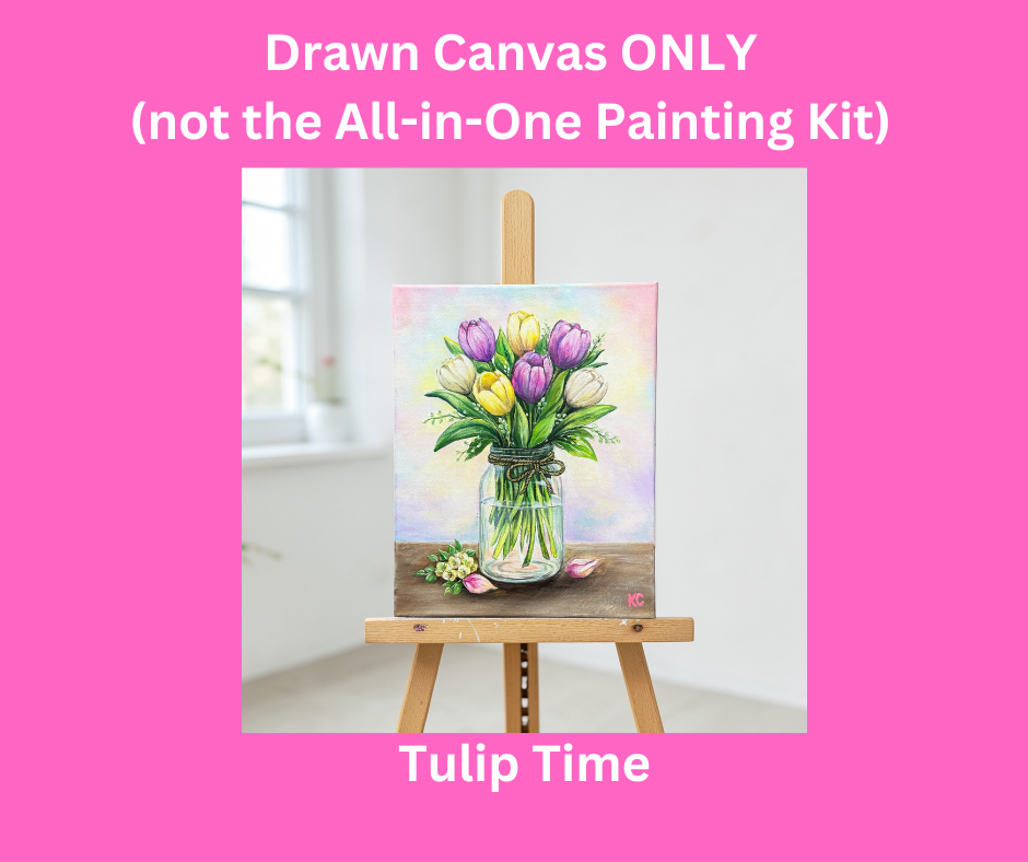 Product: Tulip Time Drawn Canvas Only