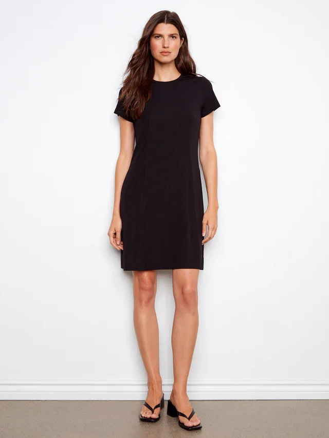 cocktail dresses with short sleeves Ever-Pretty Ruffled Short Sleeve V-Neck A-Line Formal Dress for Stylish Events main image 1