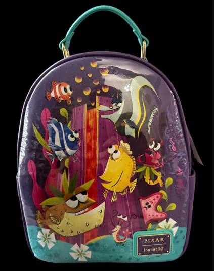 disney fall sequin minnie mouse ombre mini backpack Exclusive - | Officially Licensed | Plastic/Vegan Leather On the front Loungefly Disney Minnie Mouse Fall