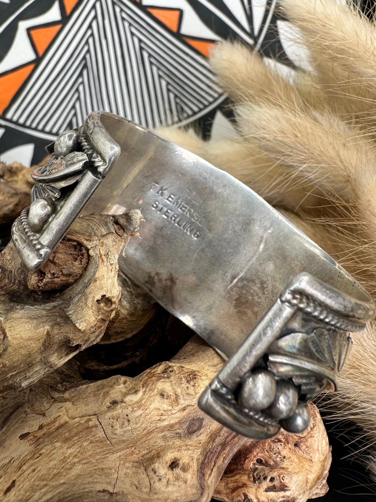 Vintage Navajo T.K. Emerson Sterling Turquoise Cuff. | Tradition