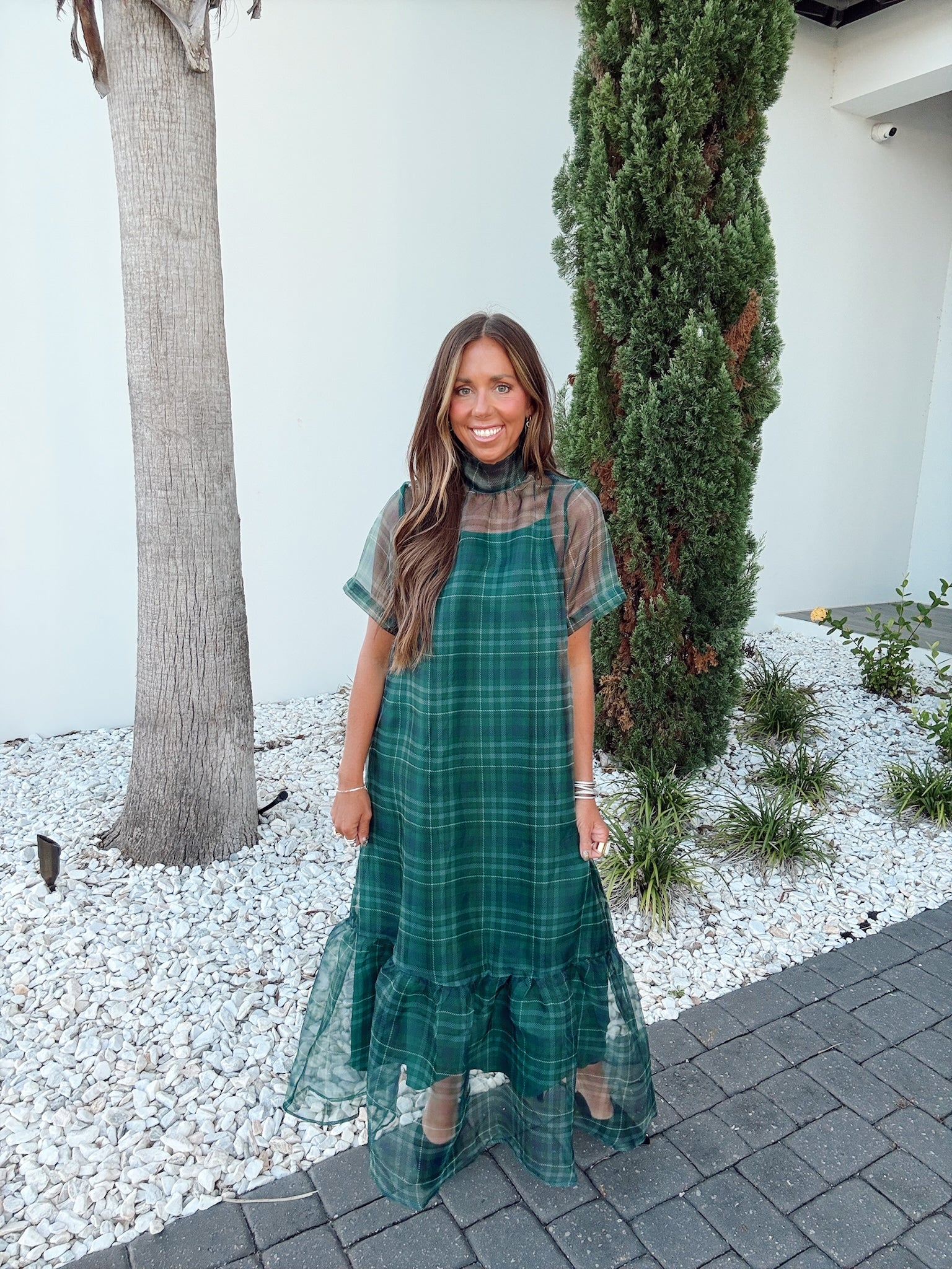 entro green plaid dress Yellow Solid Adjustable Shoulder Strap Pullover Mini wipeout 10.8.25